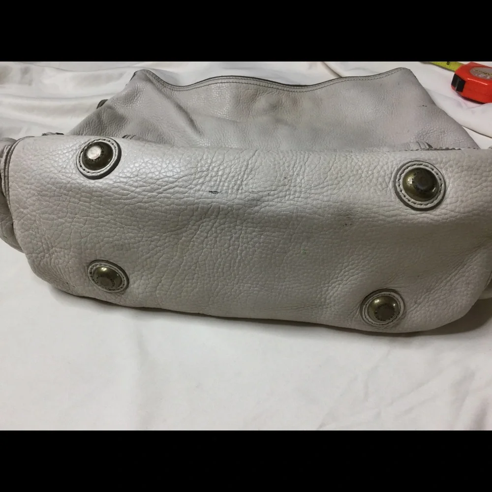 Marc by Marc Jacobs Light Gray Leather Hobo Bag